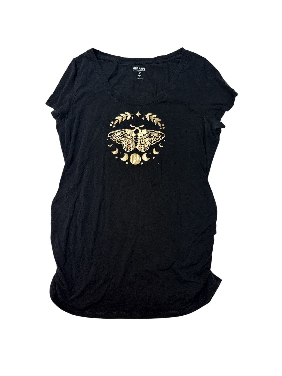 Old Navy Maternity Moth Graphic T-Shirt L
