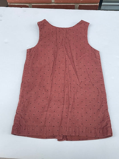 baby Gap Rust Corduroy Polka Dot Dress 2T