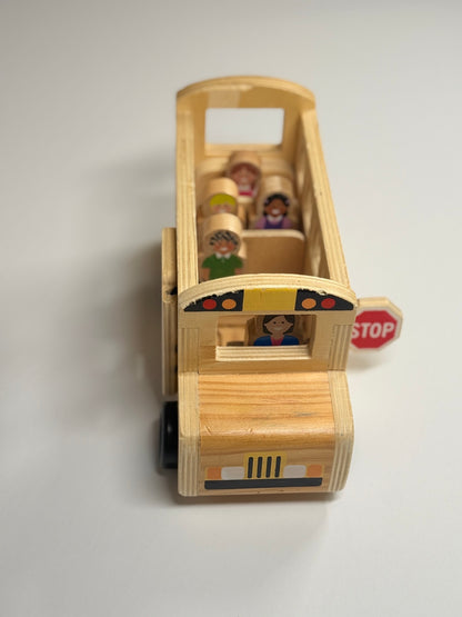 Melissa & Doug Wooden School Bus Toy