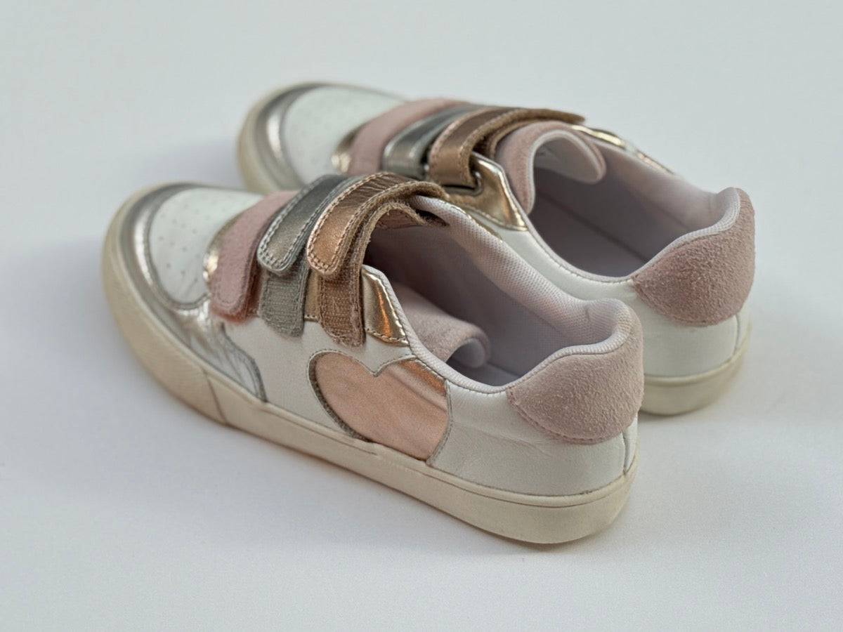 Mini Boden Metallic Velcro Sneakers Size 32