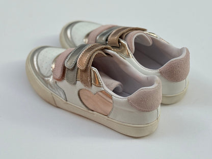 Mini Boden Metallic Velcro Sneakers Size 32