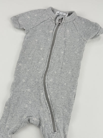 Rise Little Earthling Gray Star Romper