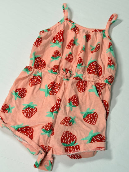 Old Navy Strawberry Print Romper 18-24M