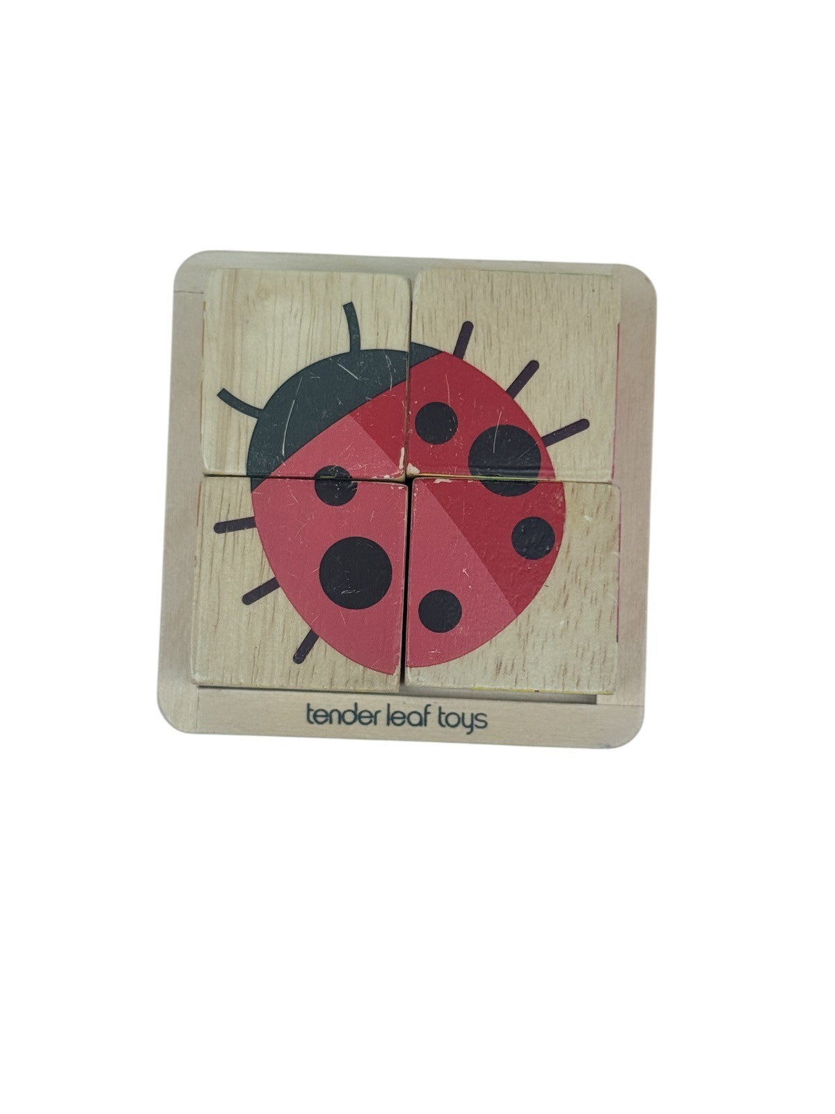 Tender Leaf Toys Wooden Ladybug Block Puzzle