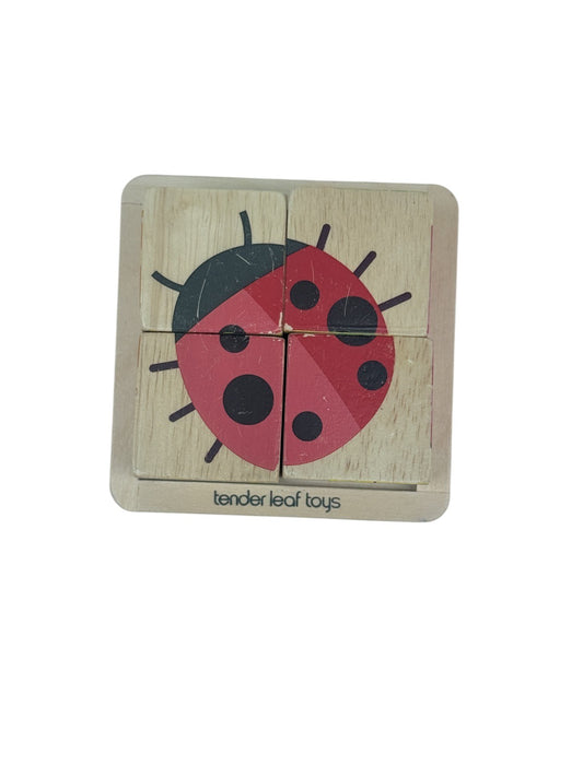 Tender Leaf Toys Wooden Ladybug Block Puzzle