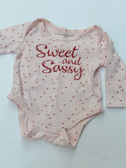 Catherine Malandrino Baby Sweet Sassy Bodysuit 3/6M