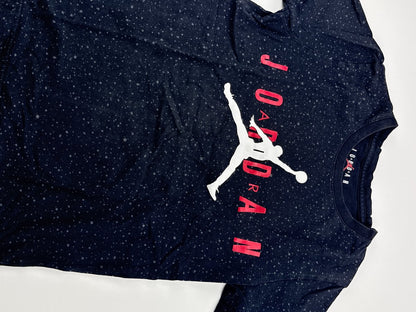 Jordan Speckled Jumpman Black T-Shirt Size 8-10Y