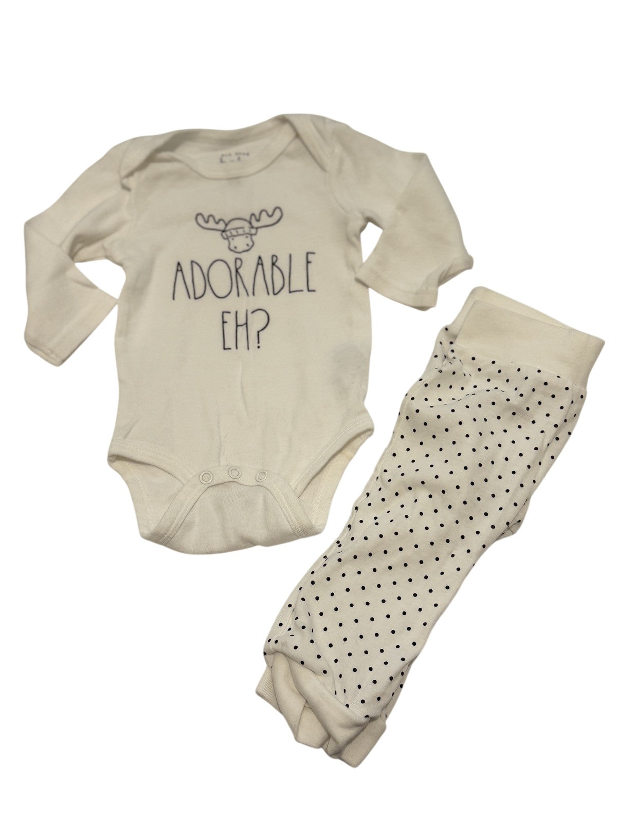 Rae Dunn Baby Adorable Eh Onesie Set 6-9M
