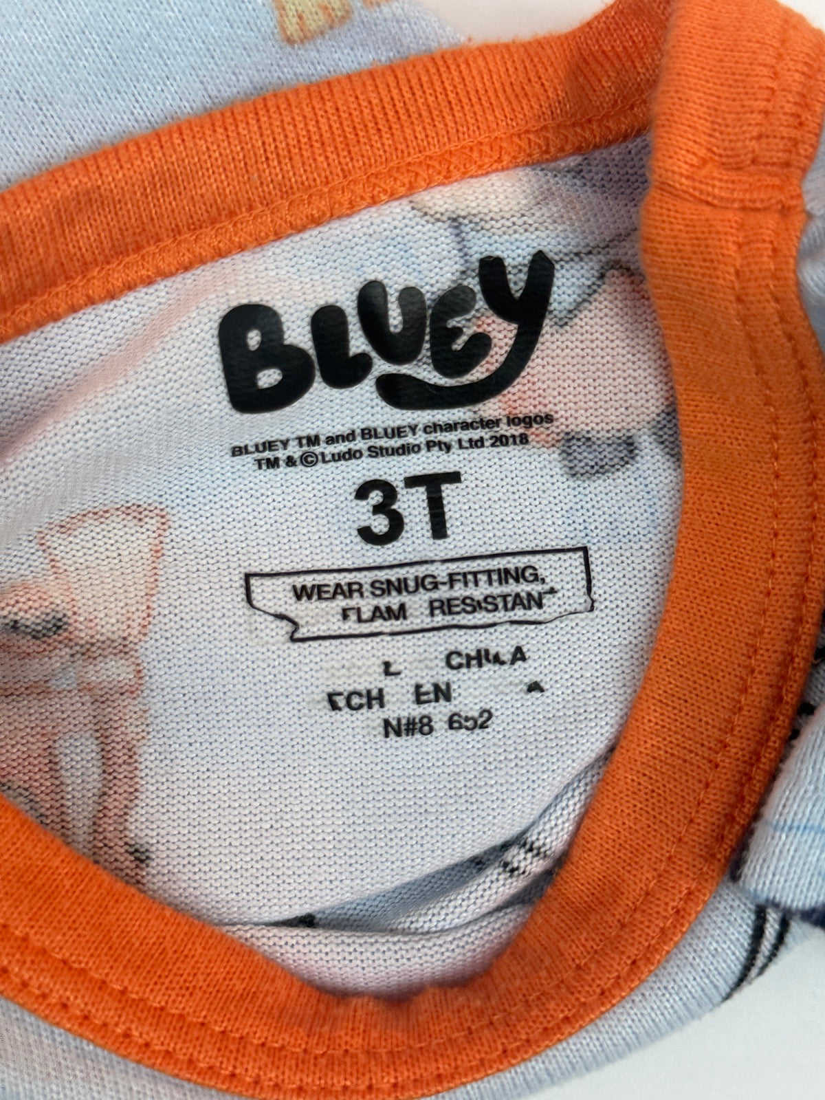 Blue Halloween Boo Pajama Set 3T