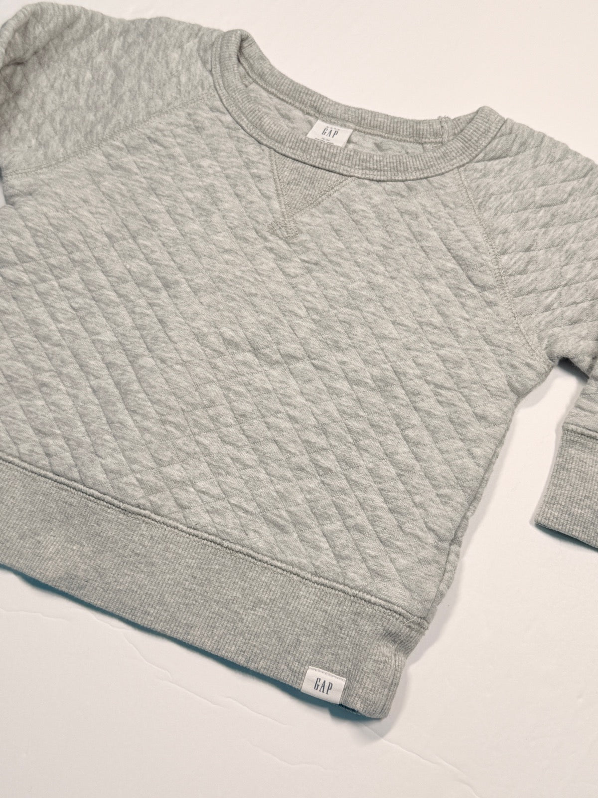 Baby Gap Quilted Gray Sweatshirt 18-24M