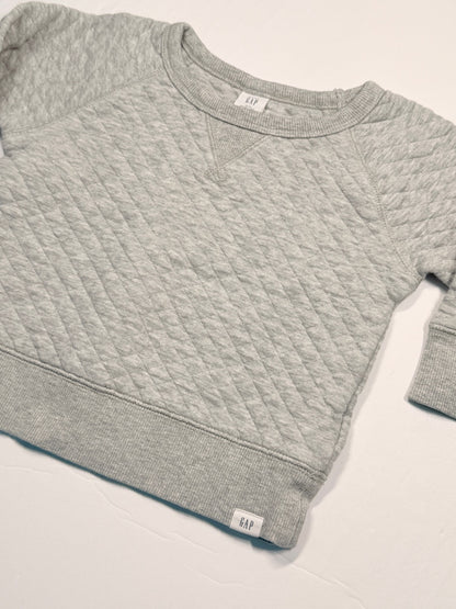 Baby Gap Quilted Gray Sweatshirt 18-24M