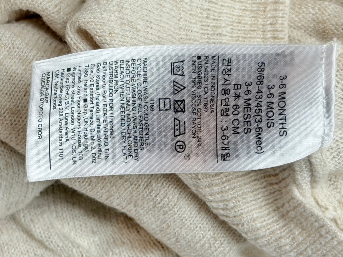Baby Gap Hooded Sweater 3-6 Months