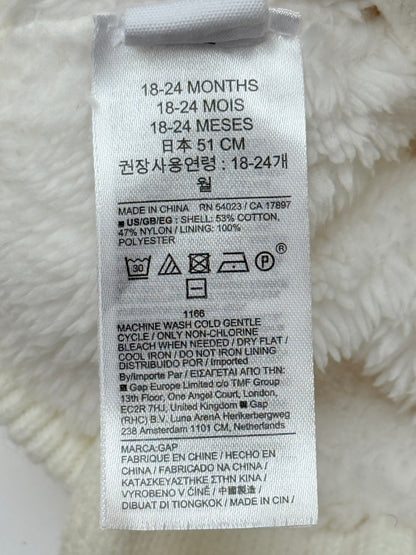Baby Gap Cable Knit Bear Ears Hat 18-24M