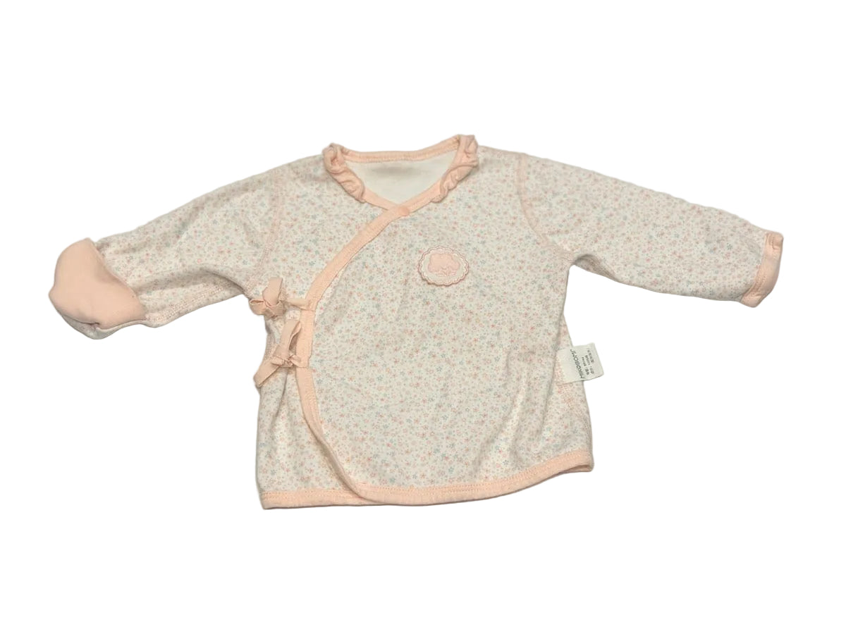 Mikobomi Floral Pink Wrap Top 0-3m