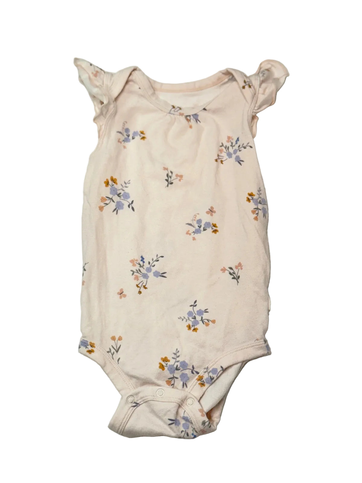 Loulou Lollipop Floral Flutter Bodysuit 3-6m