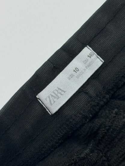 Zara Black Ribbed Jogger Pants Size 10
