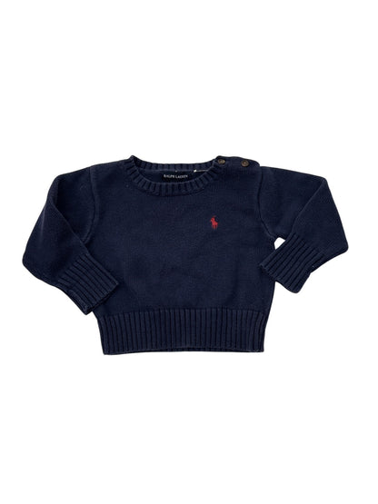 Ralph Lauren Navy Knit Sweater 3-12m