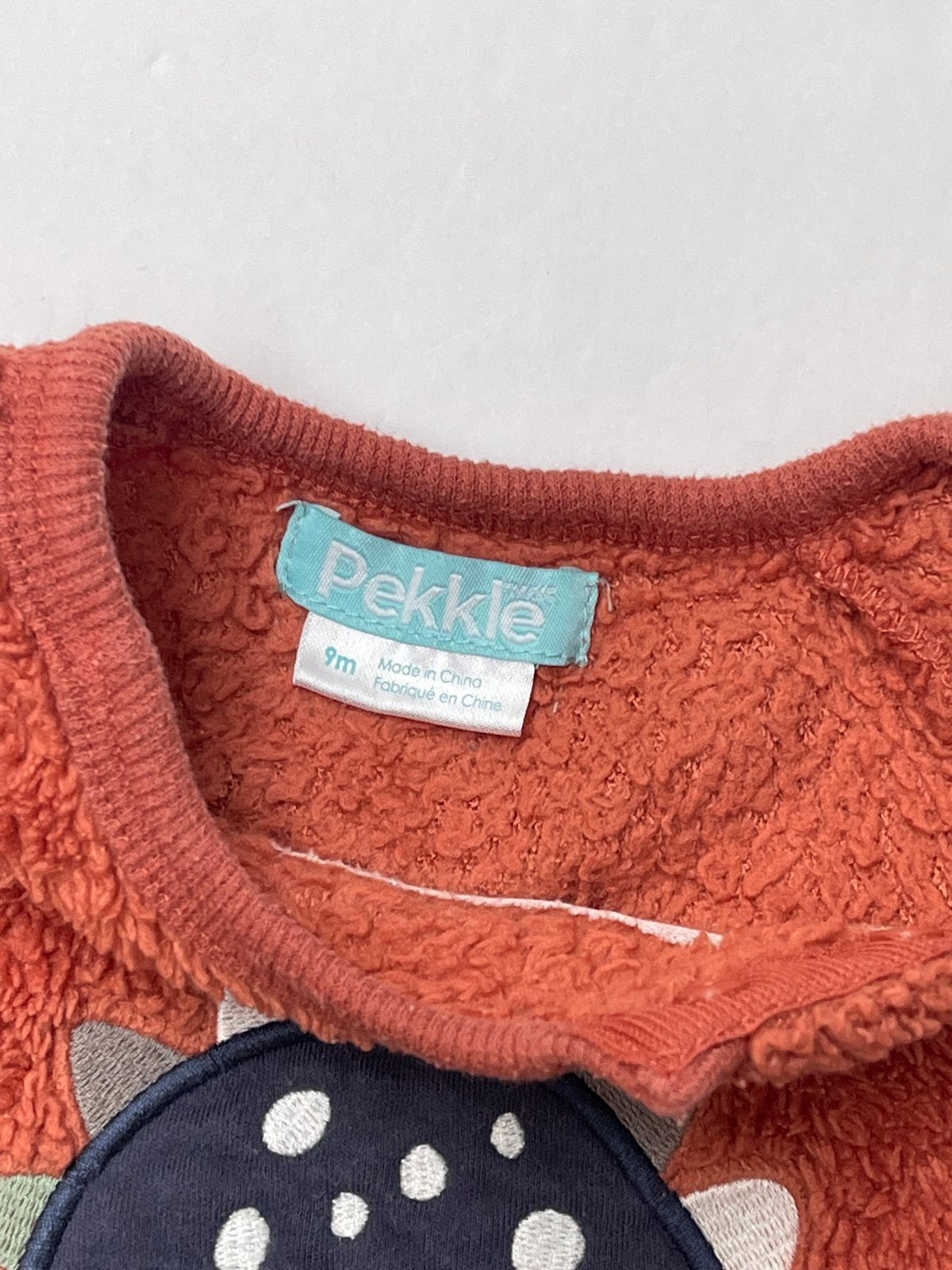Pekkle Dinosaur Sherpa Sweatshirt 9M