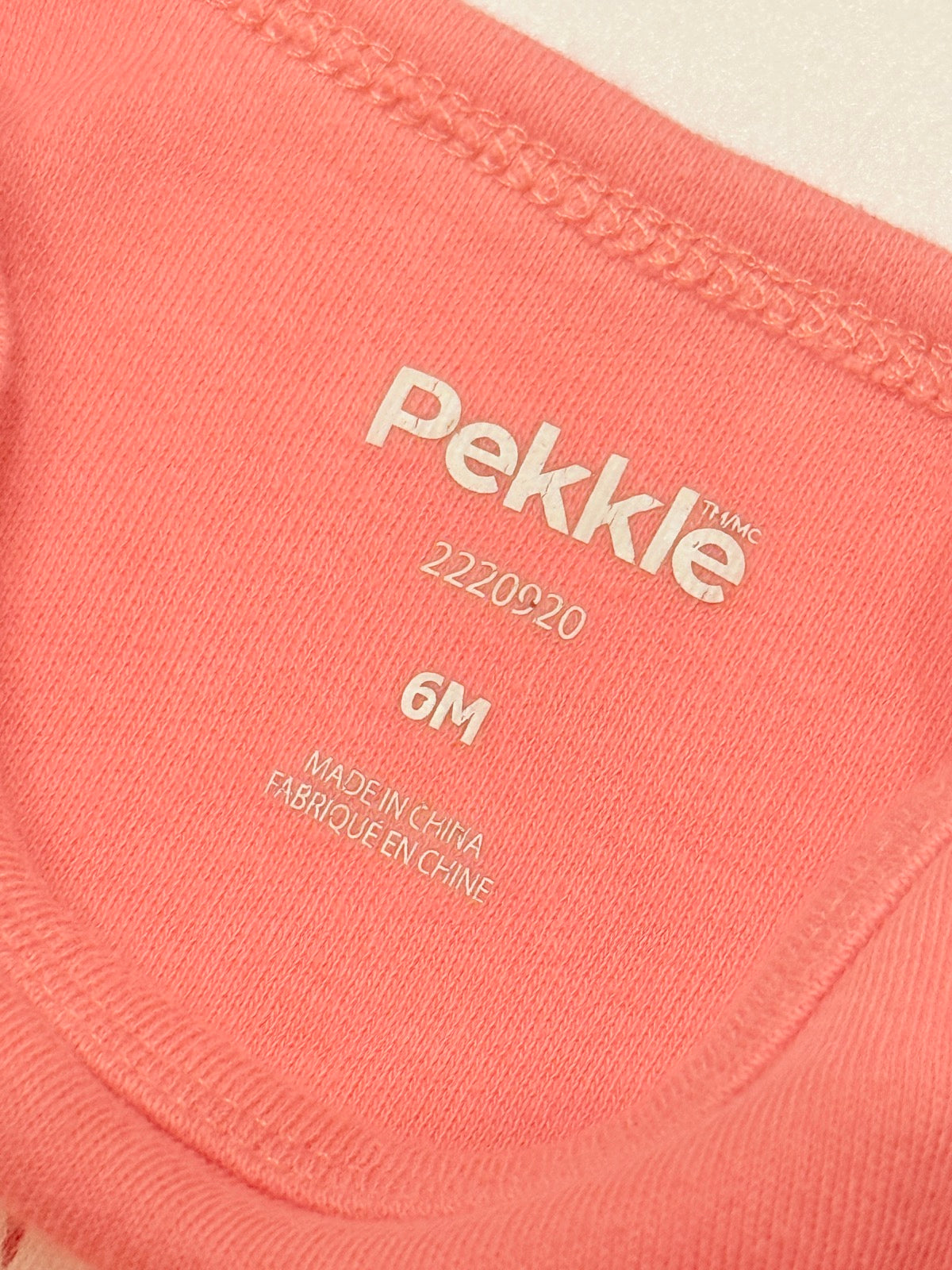 Pekkle Coral Flower Bodysuit 6M