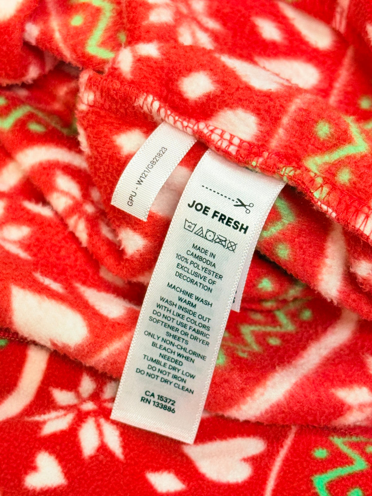 Joe Fresh Christmas Fair Isle Footed Sleeper 3-6m