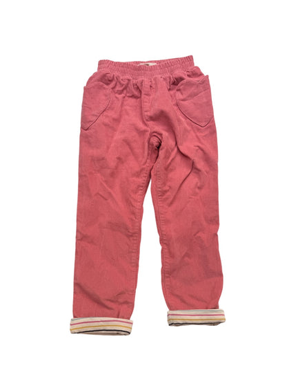 Mini Boden Pink Corduroy Lined Pants 5-6Y