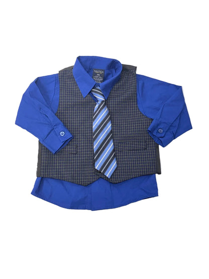 Ensemble chemise, gilet et cravate Nautica Bleu 24 mois