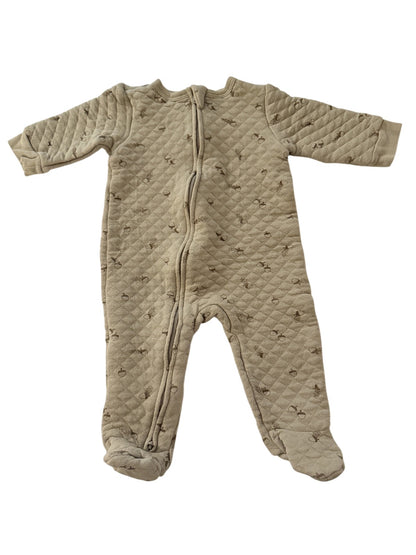 Rabbit Bear Organic Quilted Footed Sleeper 6-9M
