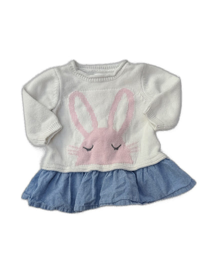 Joe Fresh Bunny Sweater Dress 3-6m