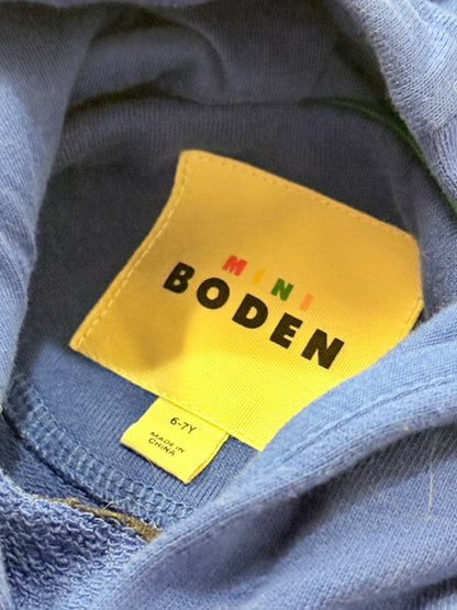 Mini Boden Raccoon Embroidered Hoodie 6-7Y