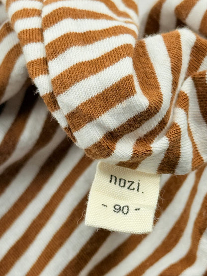 nozi Brown Striped Romper 2T