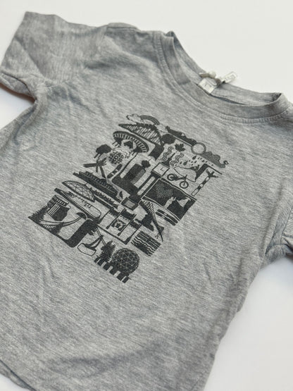 Rabbit Skins Vancouver Icons Gray T-Shirt Size 2