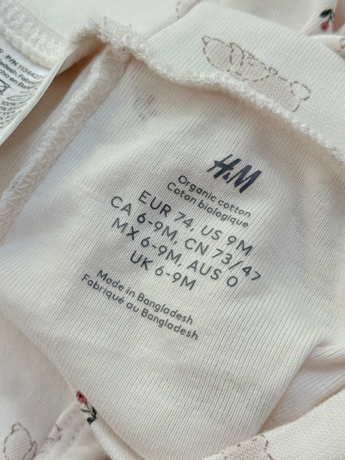 H&M Bunny Bodysuit and Leggings Set 6-9M