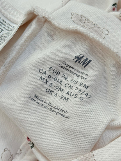 H&M Bunny Bodysuit and Leggings Set 6-9M
