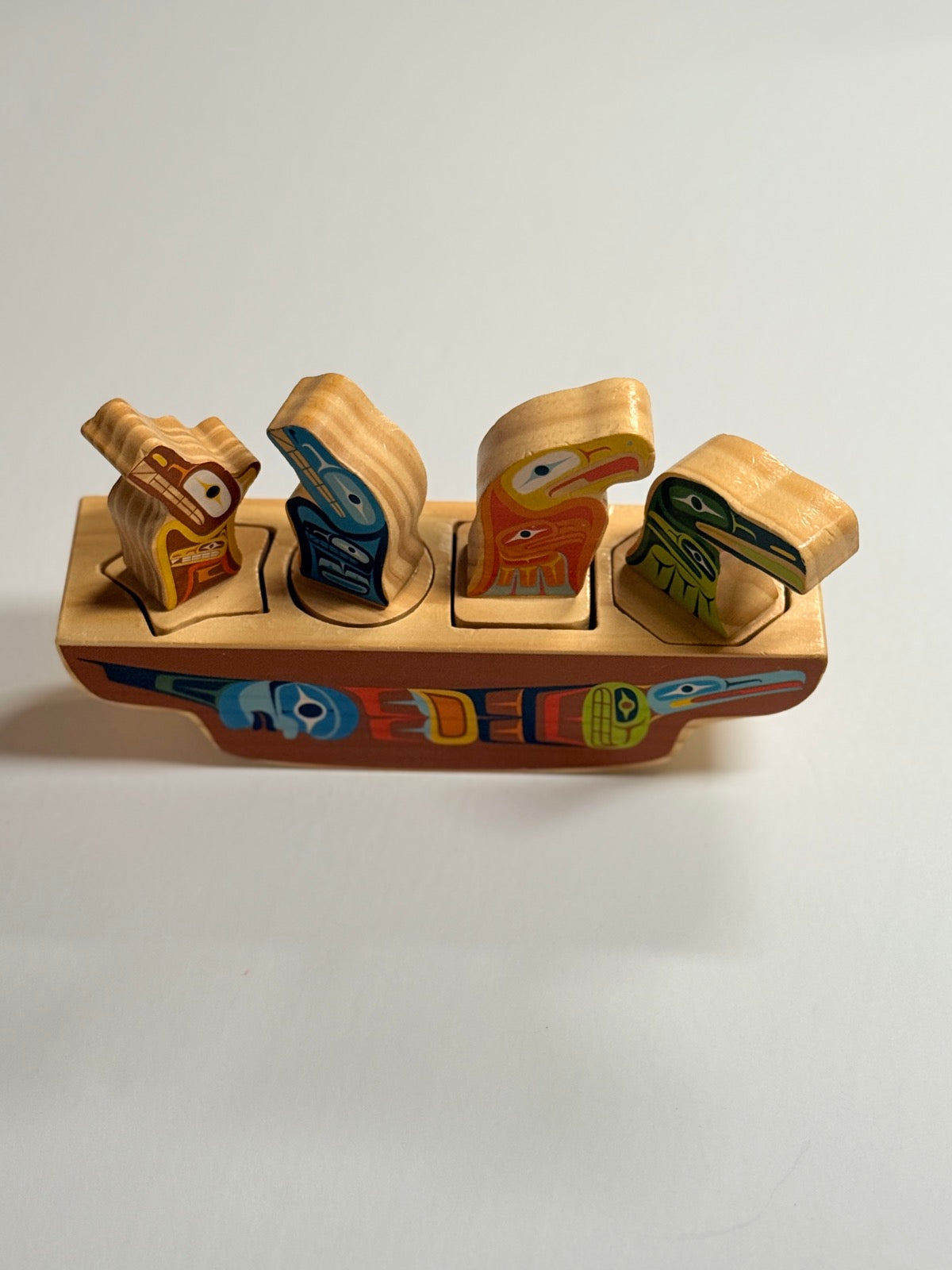 Pacific Northwest Indigenous Canoe Wooden Shape Puzzle