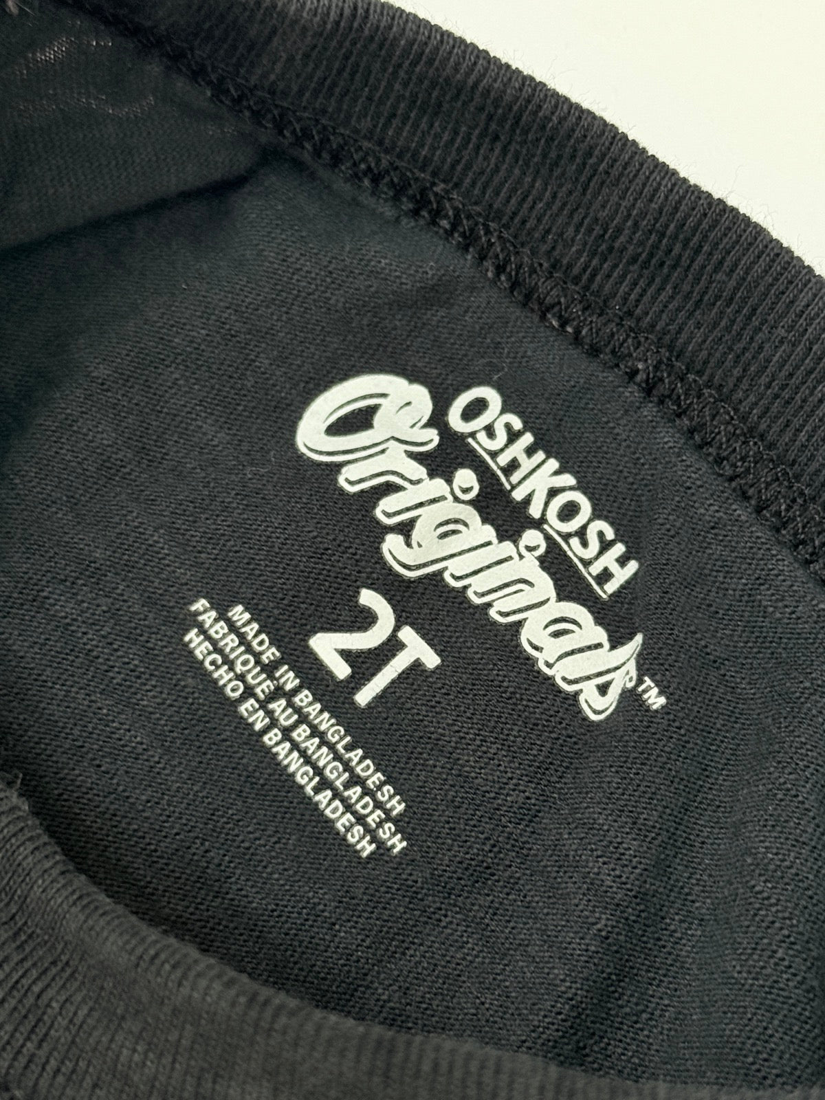 OshKosh Originals Let's Do This Black Tee 2T