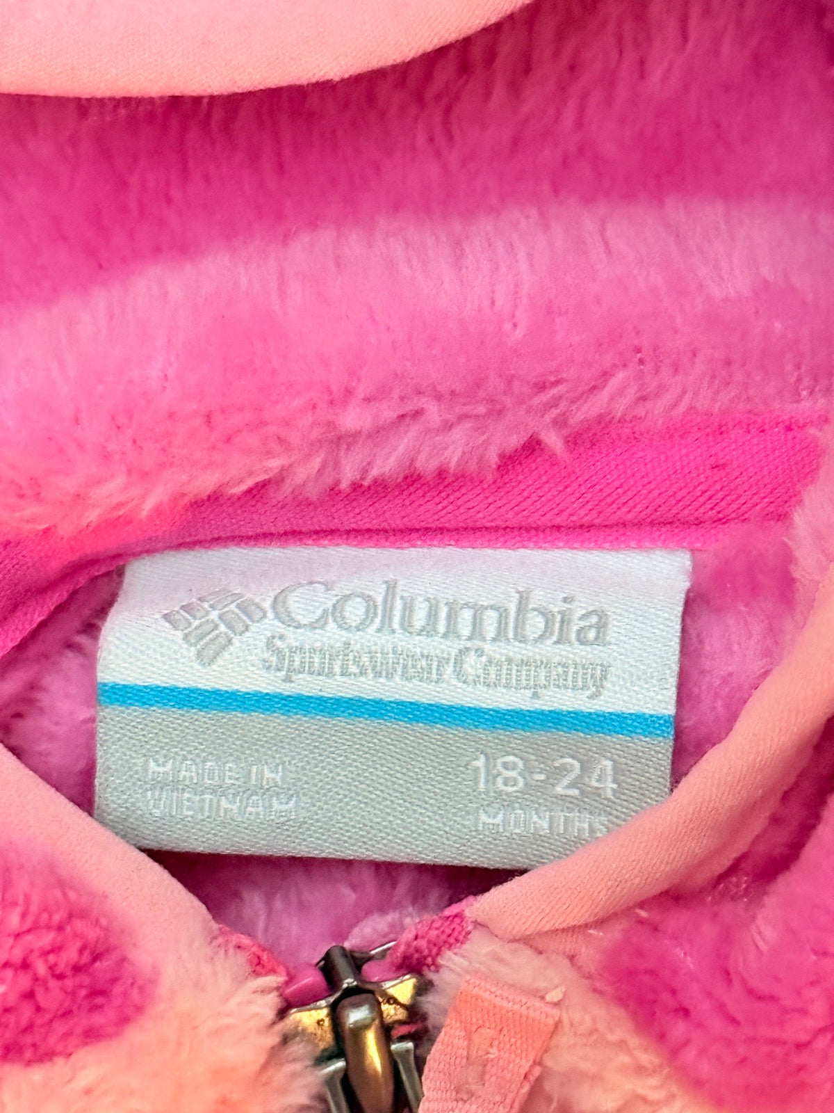 Columbia Fleece Footed Snowsuit Pink 18-24M