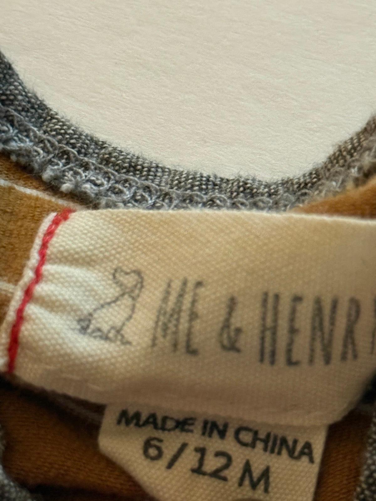 Me & Henry Striped Bodysuit 6/12M