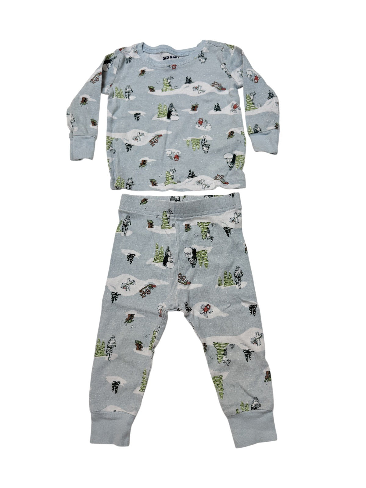 Old Navy Star Wars Snow Pajama Set 12-18M