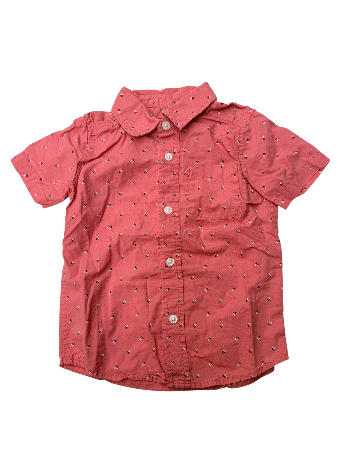 The Children's Place Coral Dot Print Shirt 3T