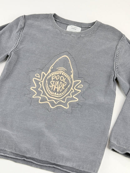 Zara Knitwear Pool Shark Gray Sweater Size 5Y