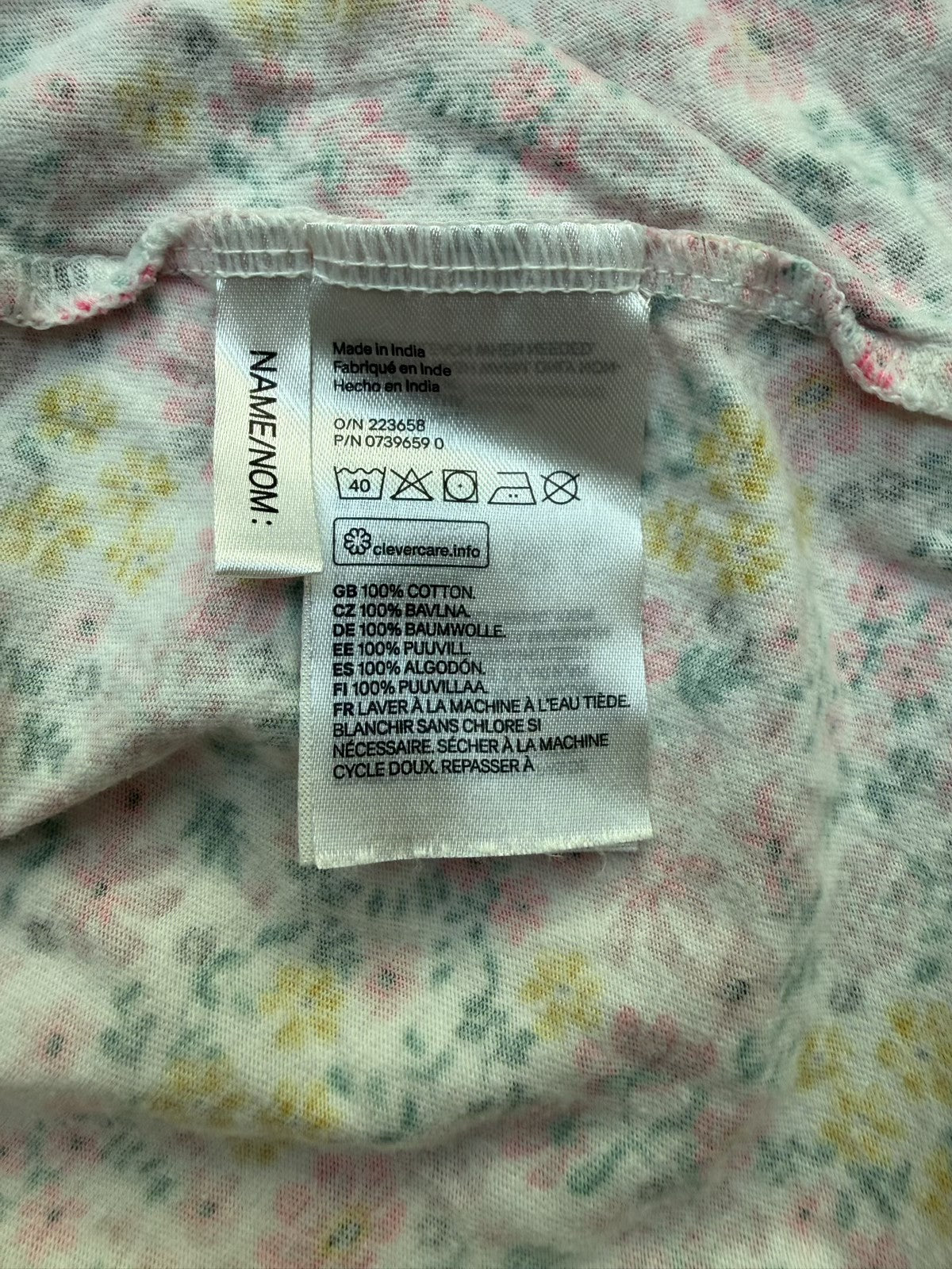 H&M Floral Sleeveless Dress Size 4-6Y