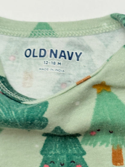 Old Navy Christmas Trees Bodysuit 12-18M