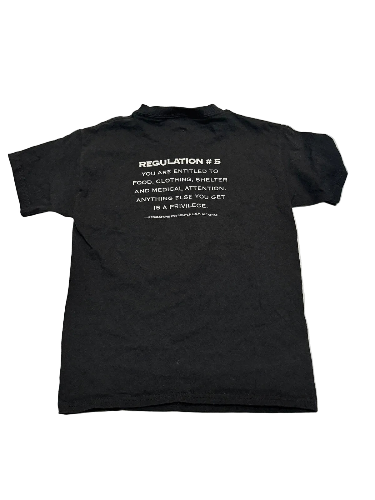 Hanes Alcatraz Black Graphic T-Shirt S