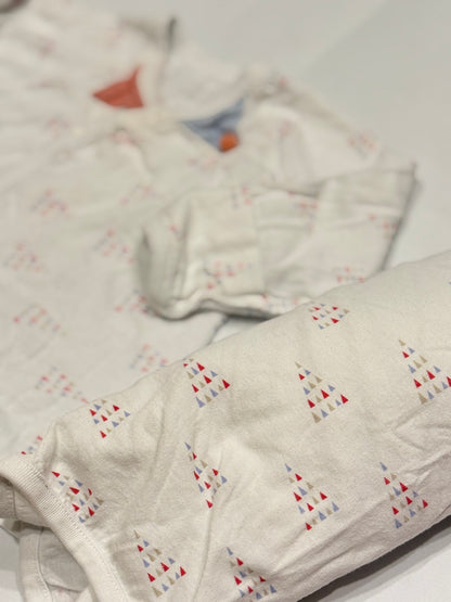 Ago Bang Cotton Triangle Print Wrap and Blanket Set 3-6m