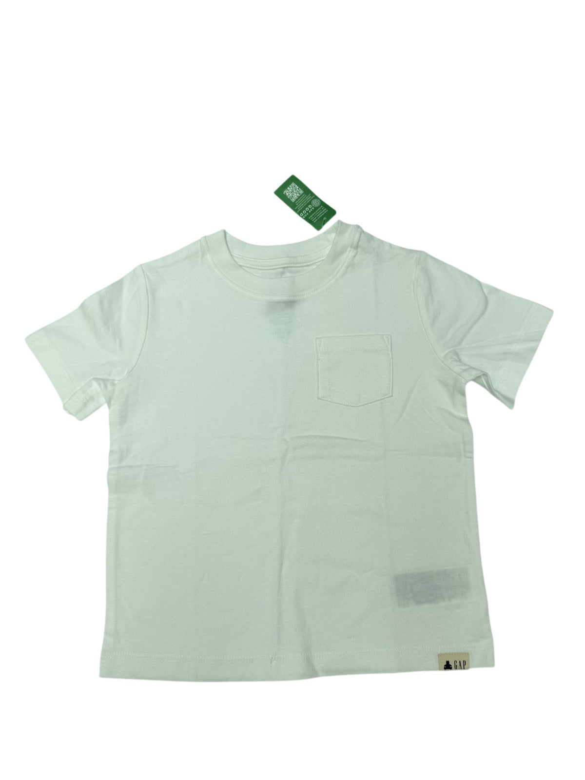New - Gap White Pocket T-Shirt 3T