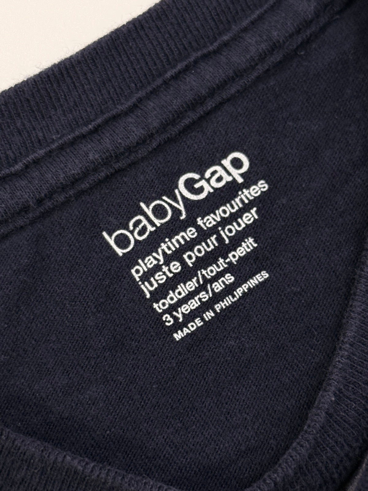 babyGap Navy Robot Graphic Long Sleeve 3T
