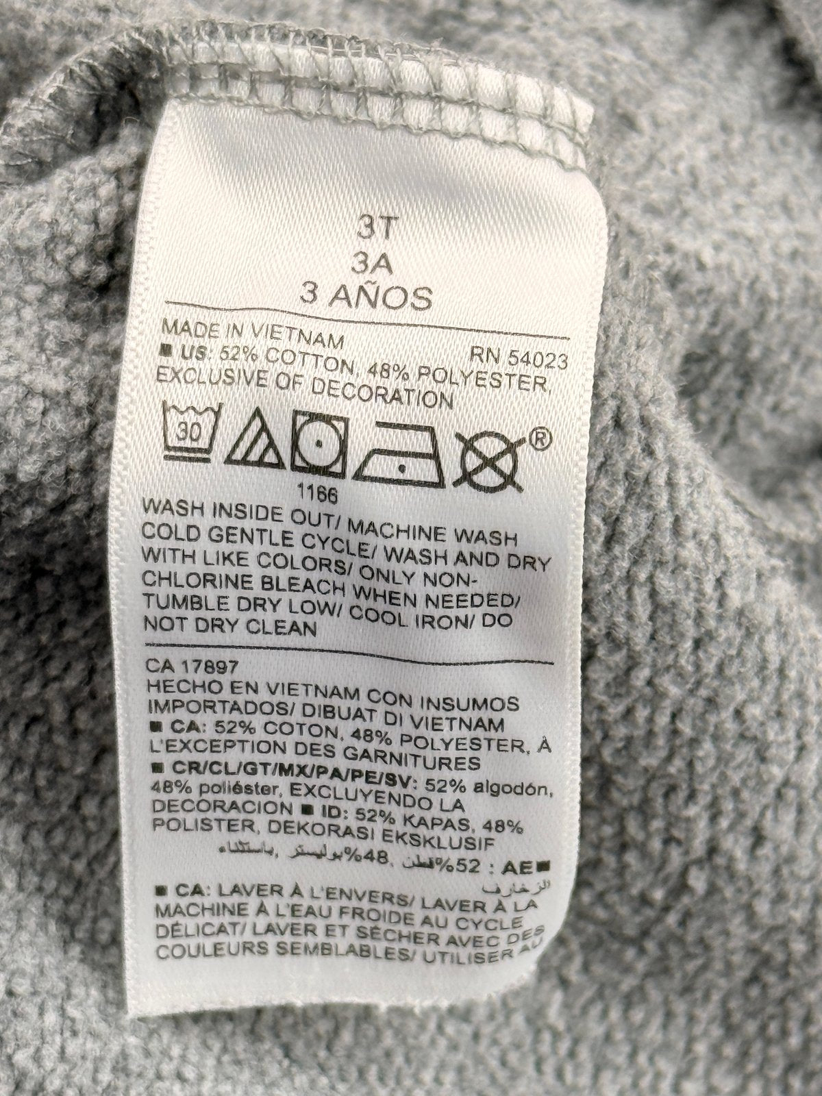 Old Navy Gray Ghost Print Hoodie 3T
