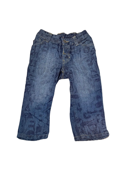 Jean H&M imprimé graphique bleu 6-9 mois