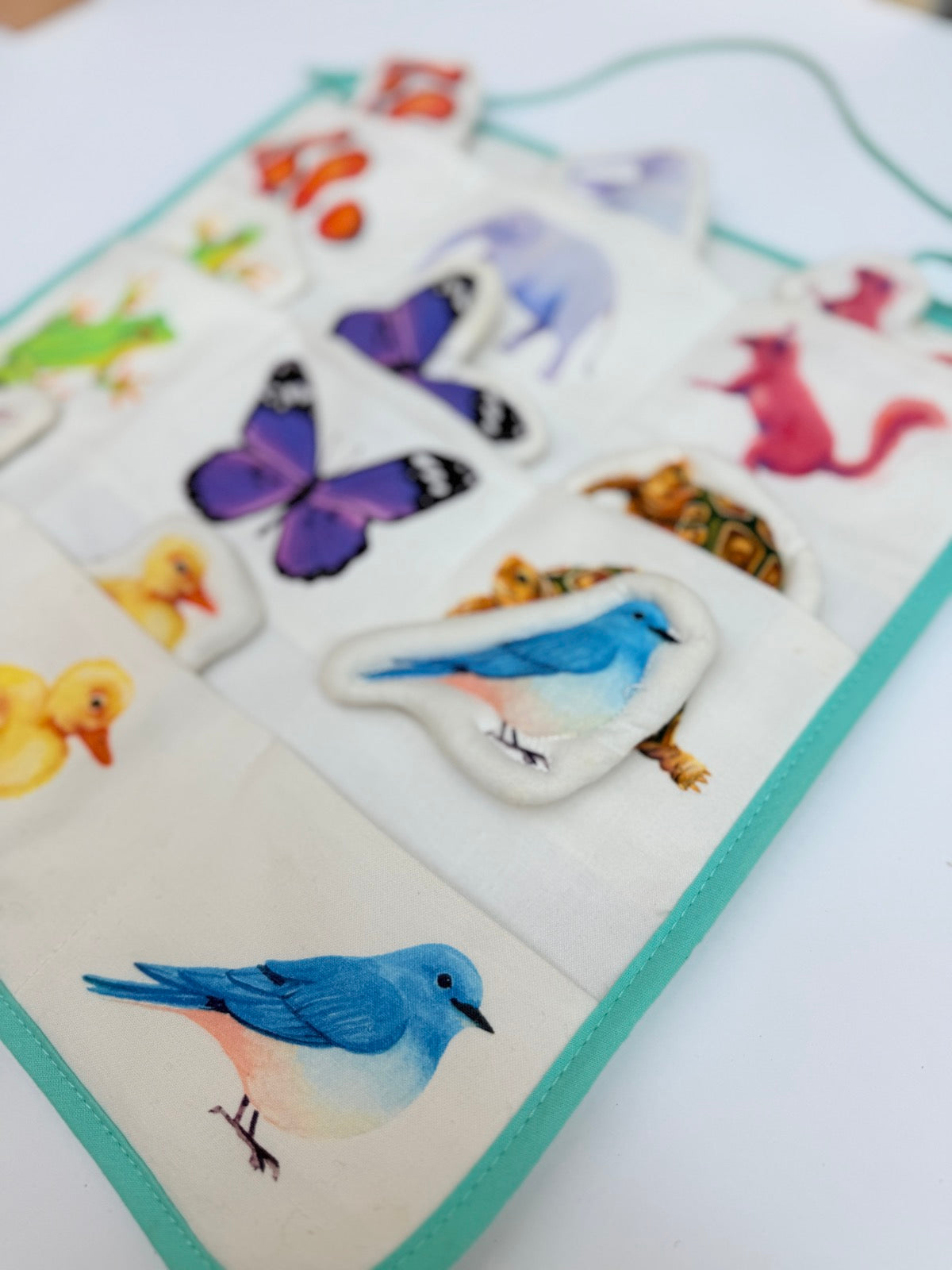 Lovevery Quilted Critter Pocket and Animals