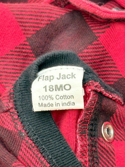 🎄 Flap Jack Buffalo Plaid Bear Cheeks Sleeper 18mo